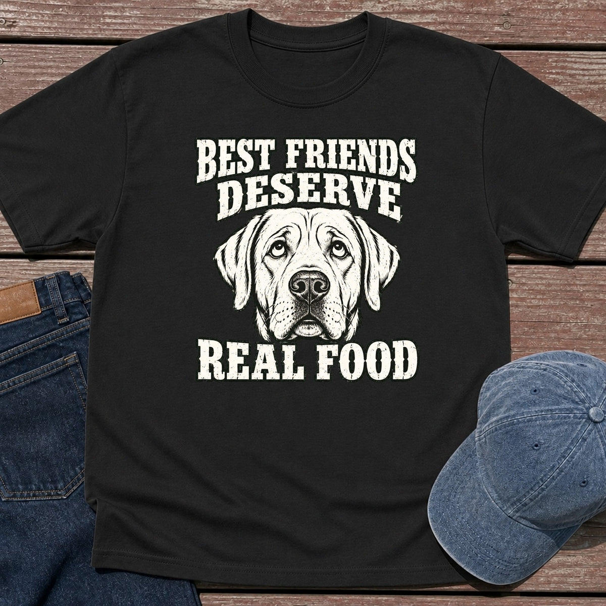 Real Food BF T-Shirt - Black