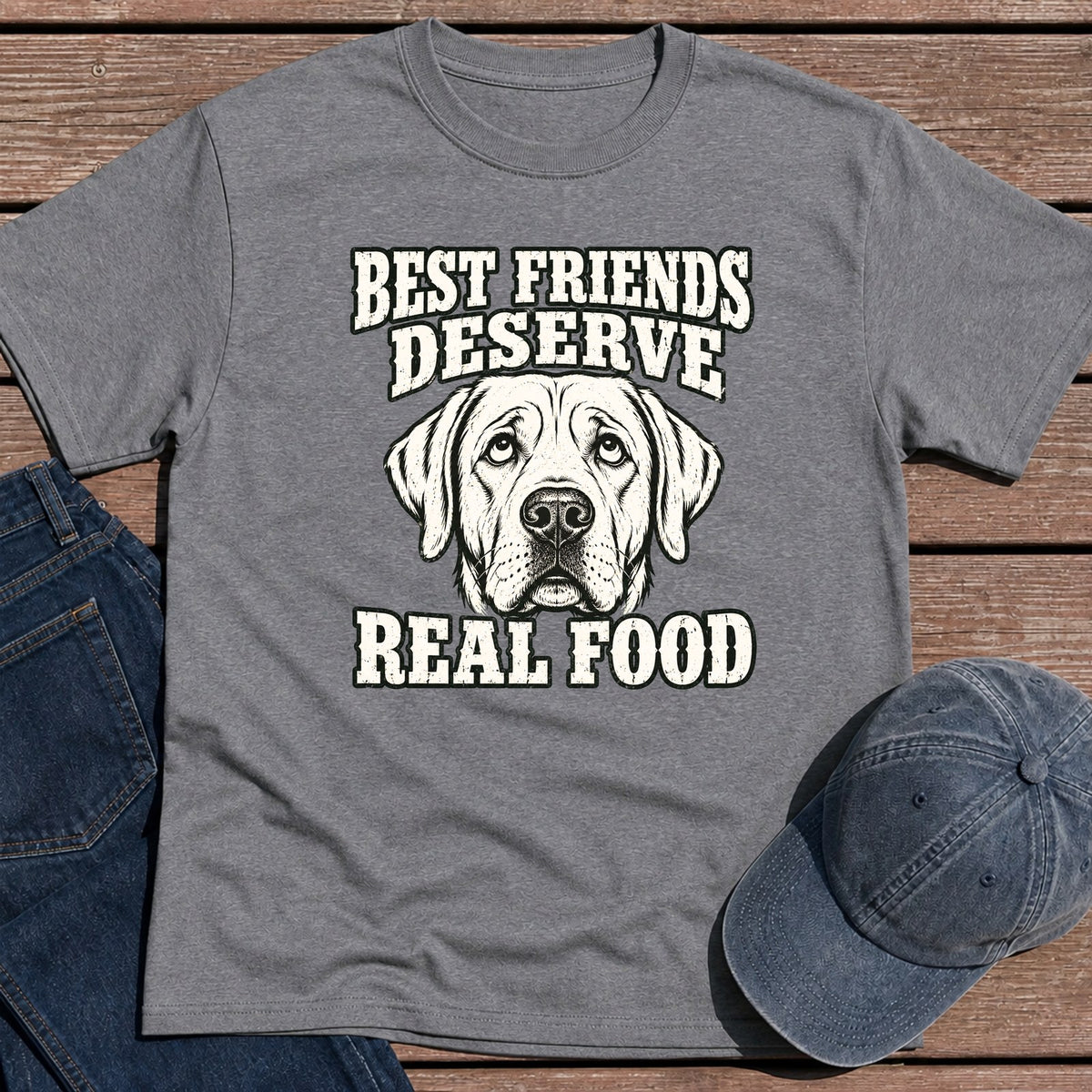 Real Food BF T-Shirt - Tweed