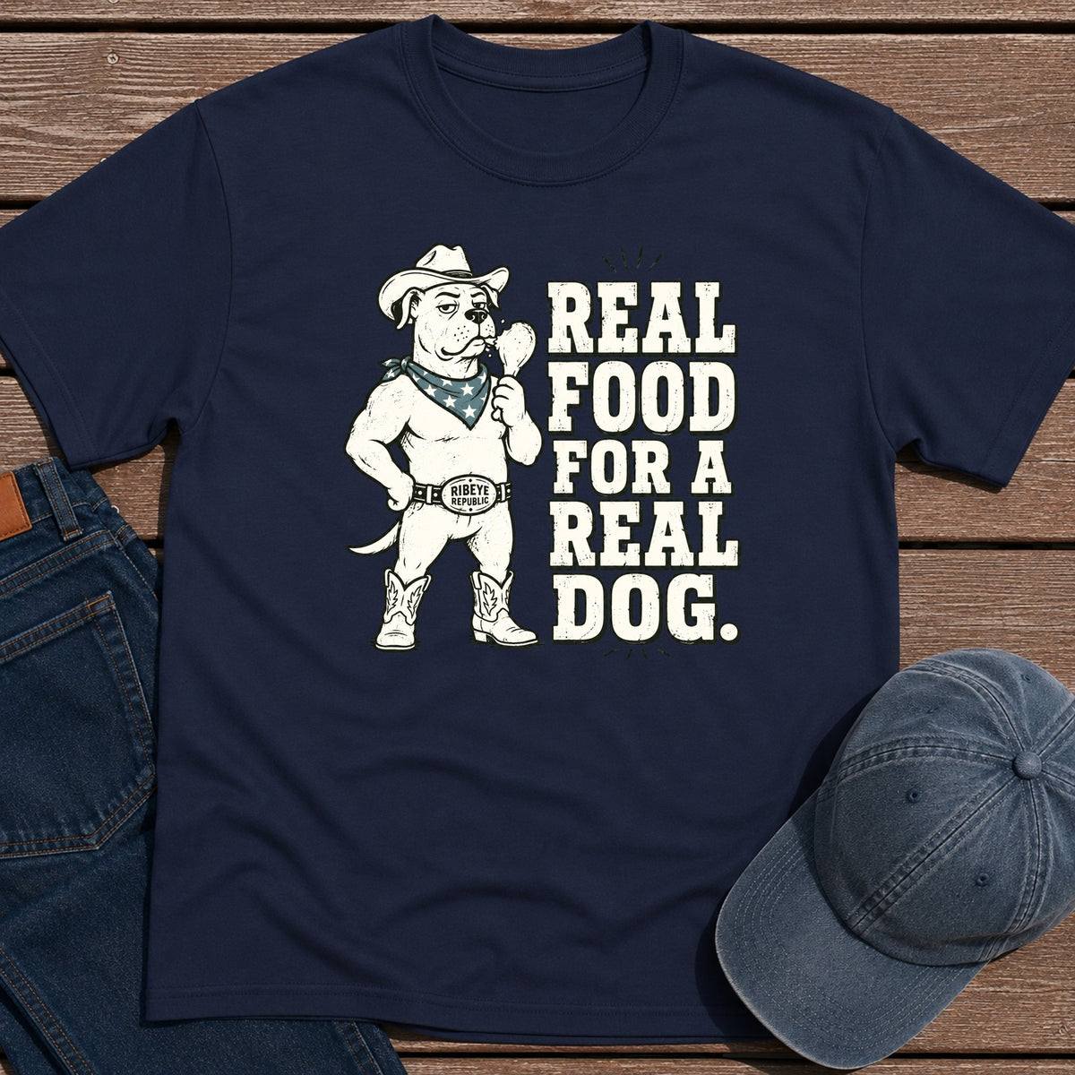 Real Dog T-Shirt - Navy