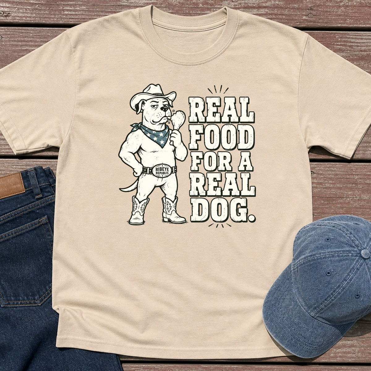 Real Dog T-Shirt - Sand