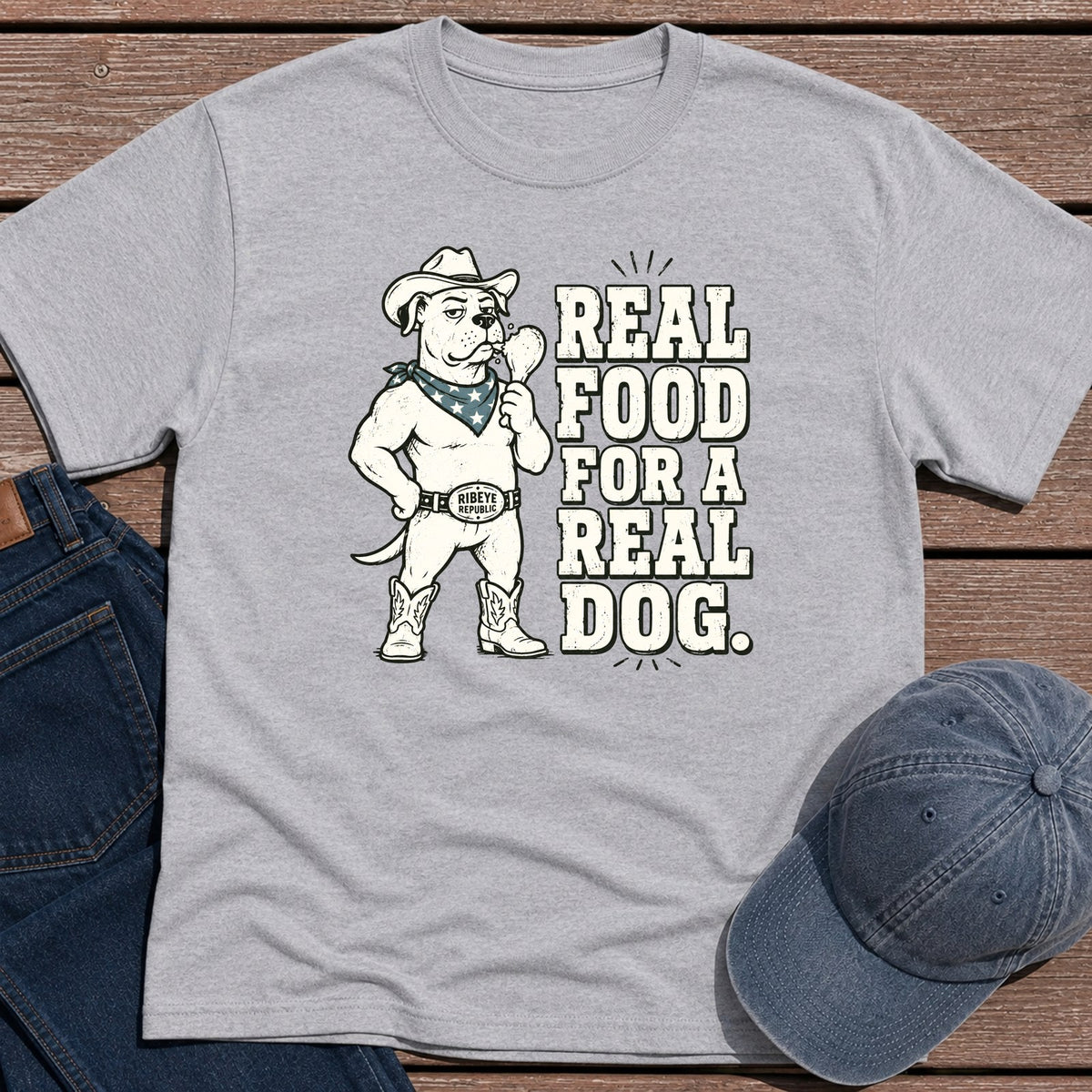 Real Dog T-Shirt - Sport Grey