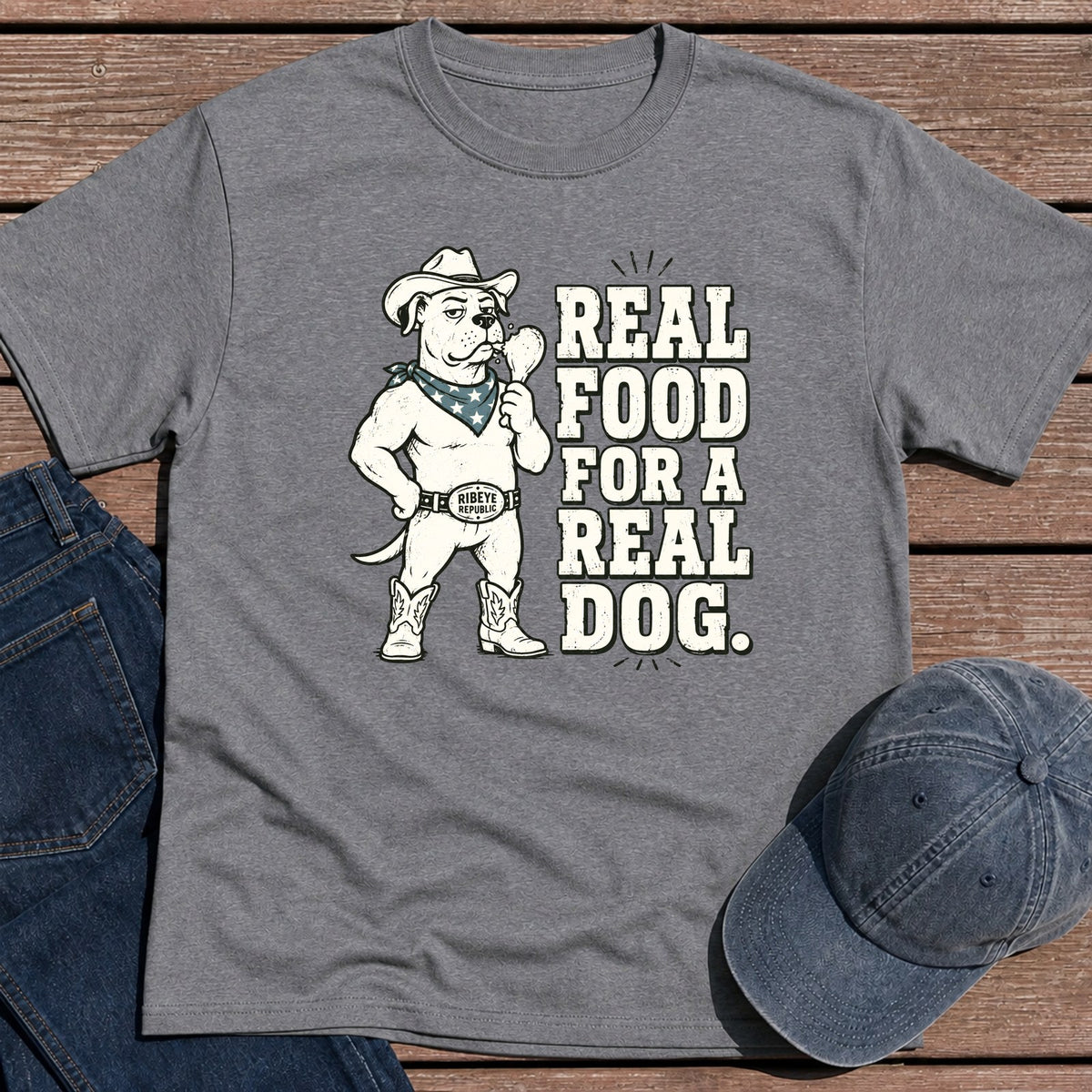 Real Dog T-Shirt - Tweed