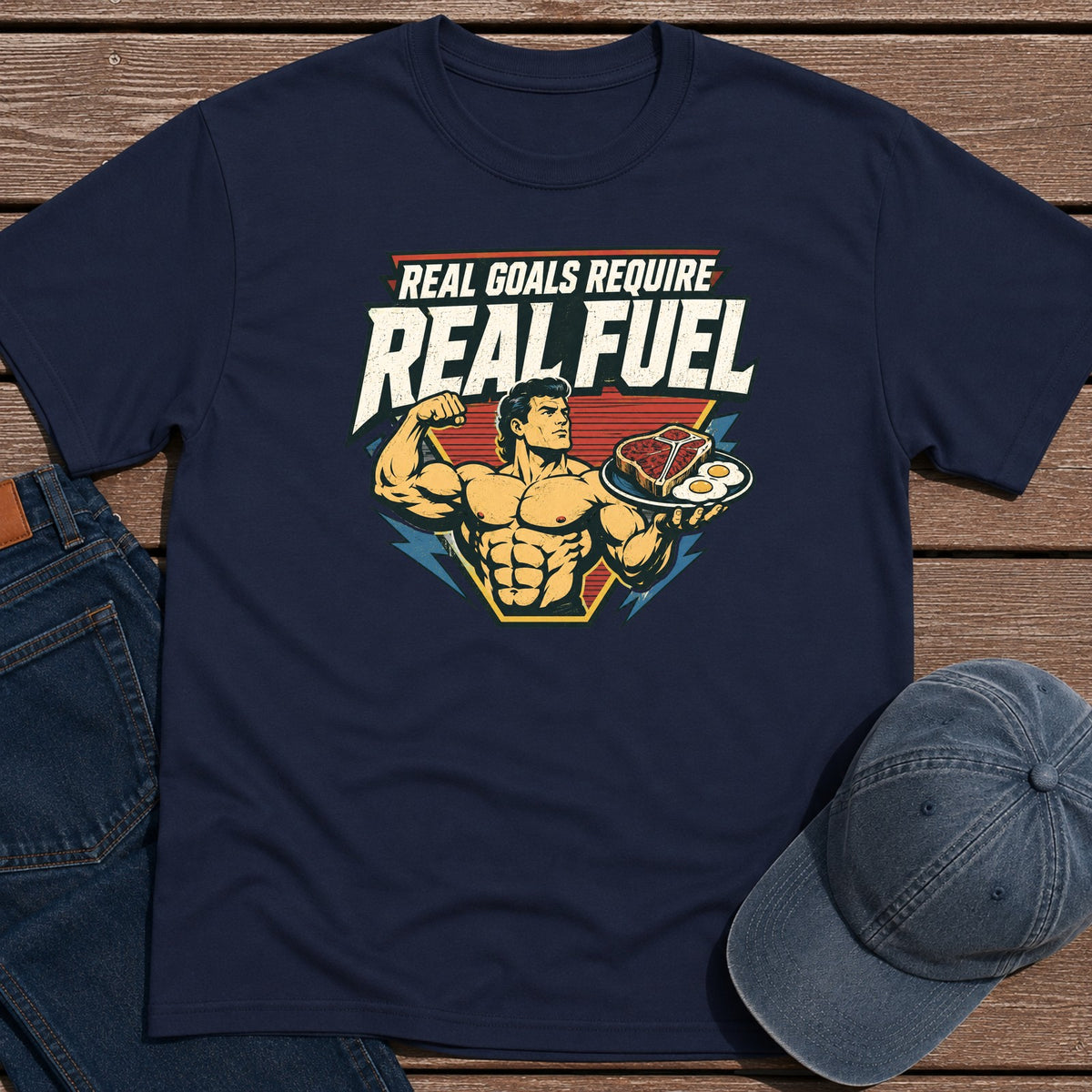 Real Goals T-Shirt - Navy