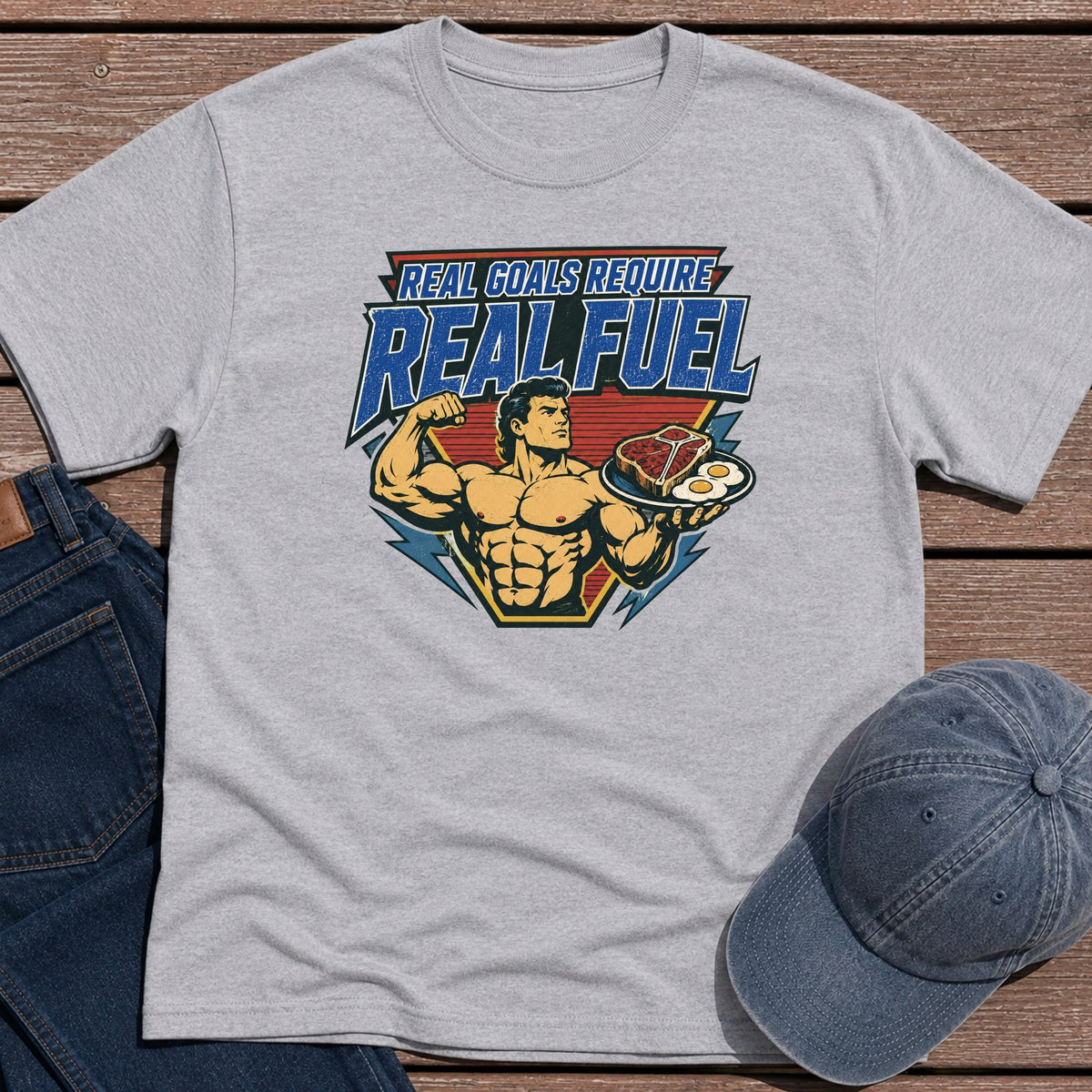 Real Goals T-Shirt - Sport Grey
