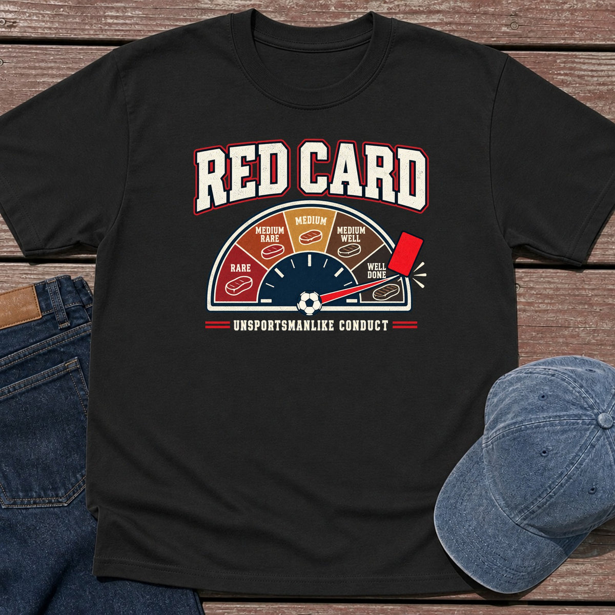 Red Card T-Shirt - Black