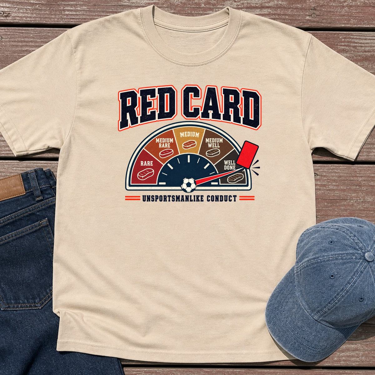 Red Card T-Shirt - Sand