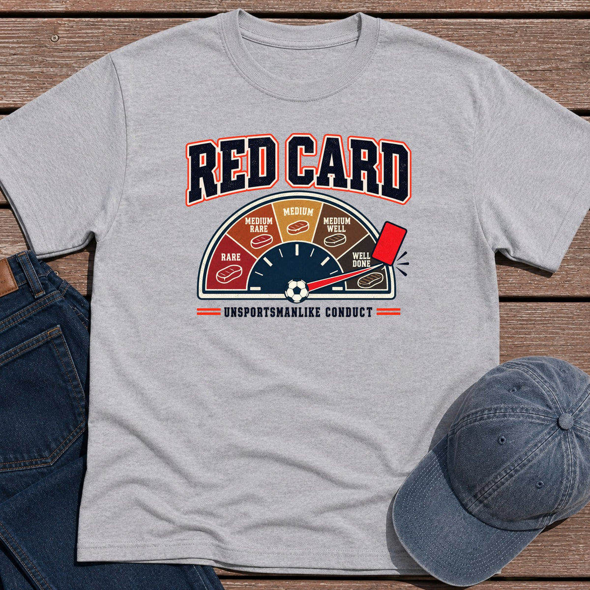 Red Card T-Shirt - Sport Grey
