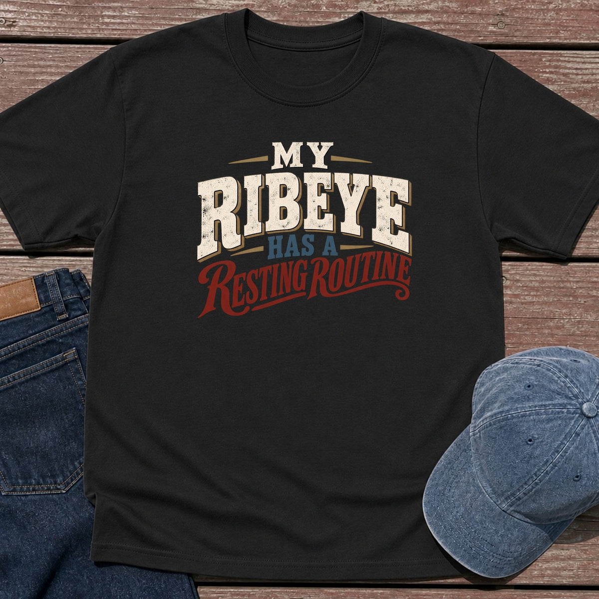 Resting Routine T-Shirt - Black