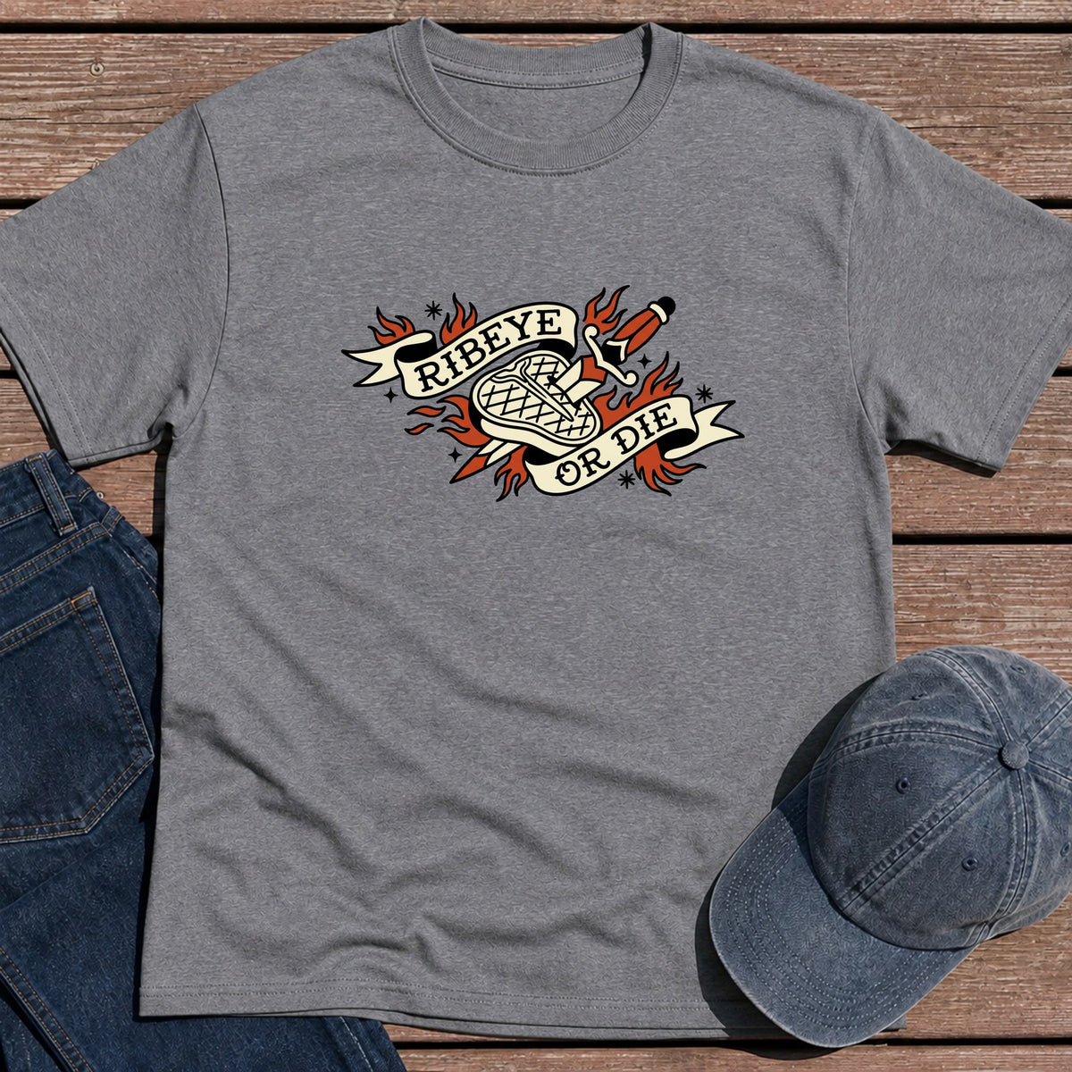 Ribeye or Die T-Shirt - Tweed