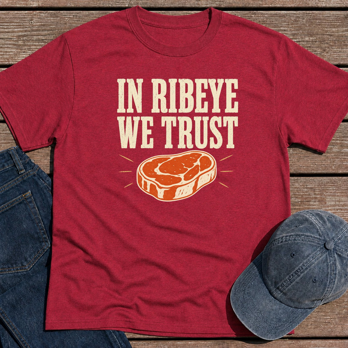 Ribeye Trust T-Shirt - Antique Cherry Red