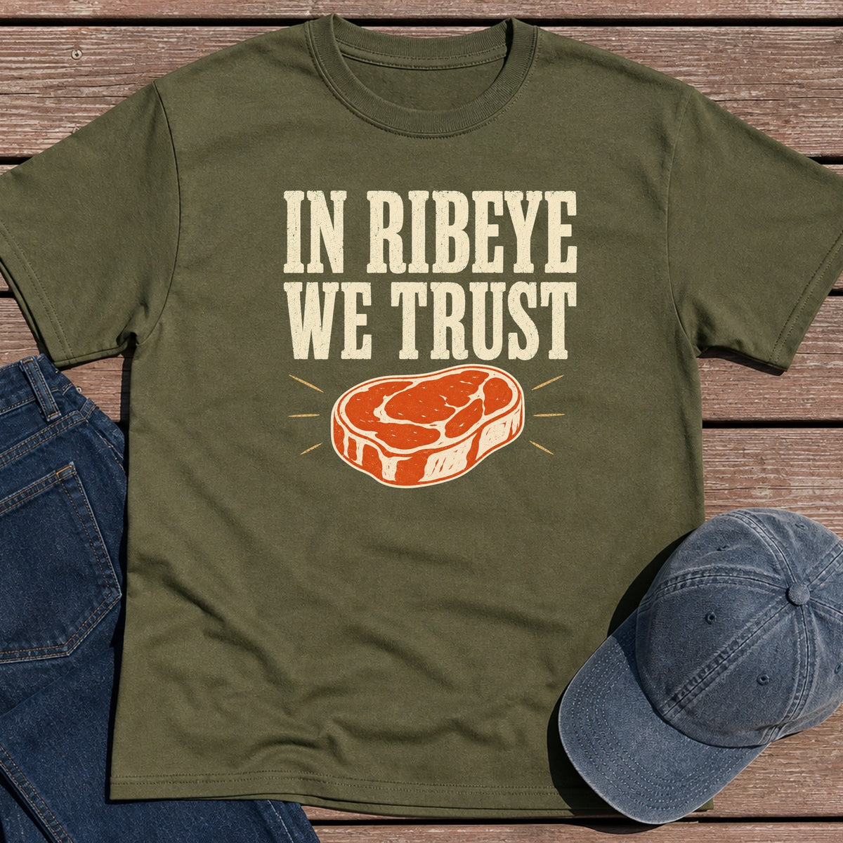 Ribeye Trust T-Shirt - Military Green