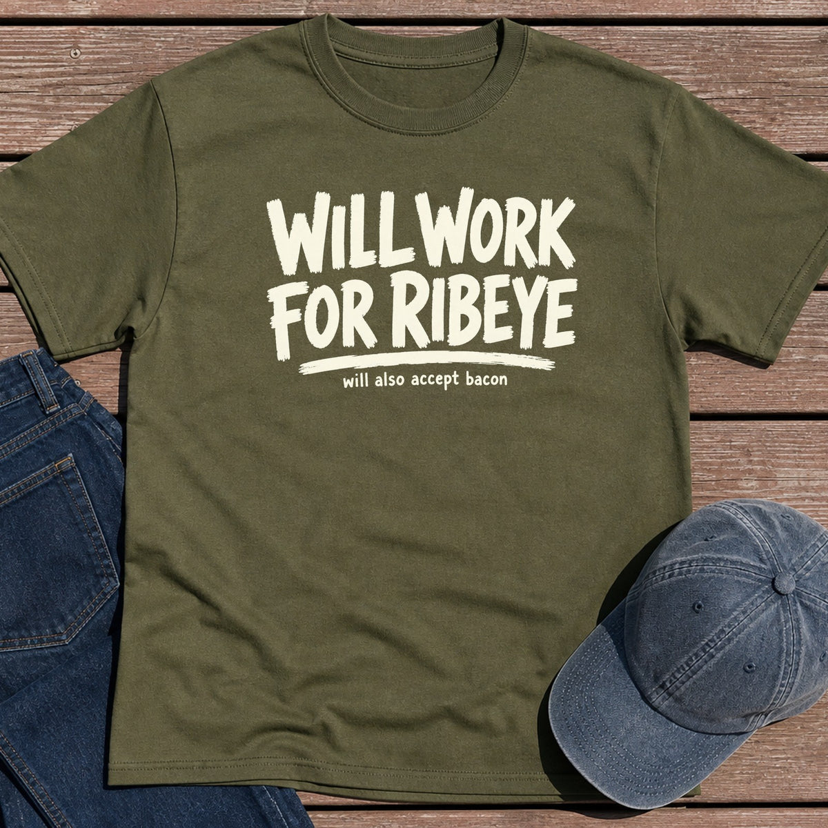 Ribeye Work T-Shirt - Military Green