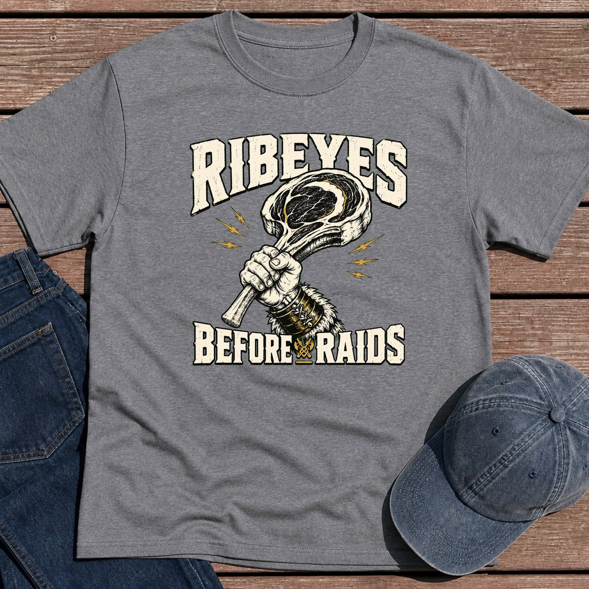 Ribeyes & Raids T-Shirt - Tweed