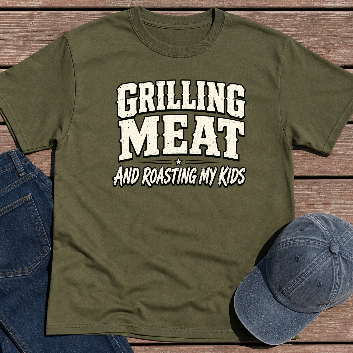 Roasting T-Shirt - Military Green