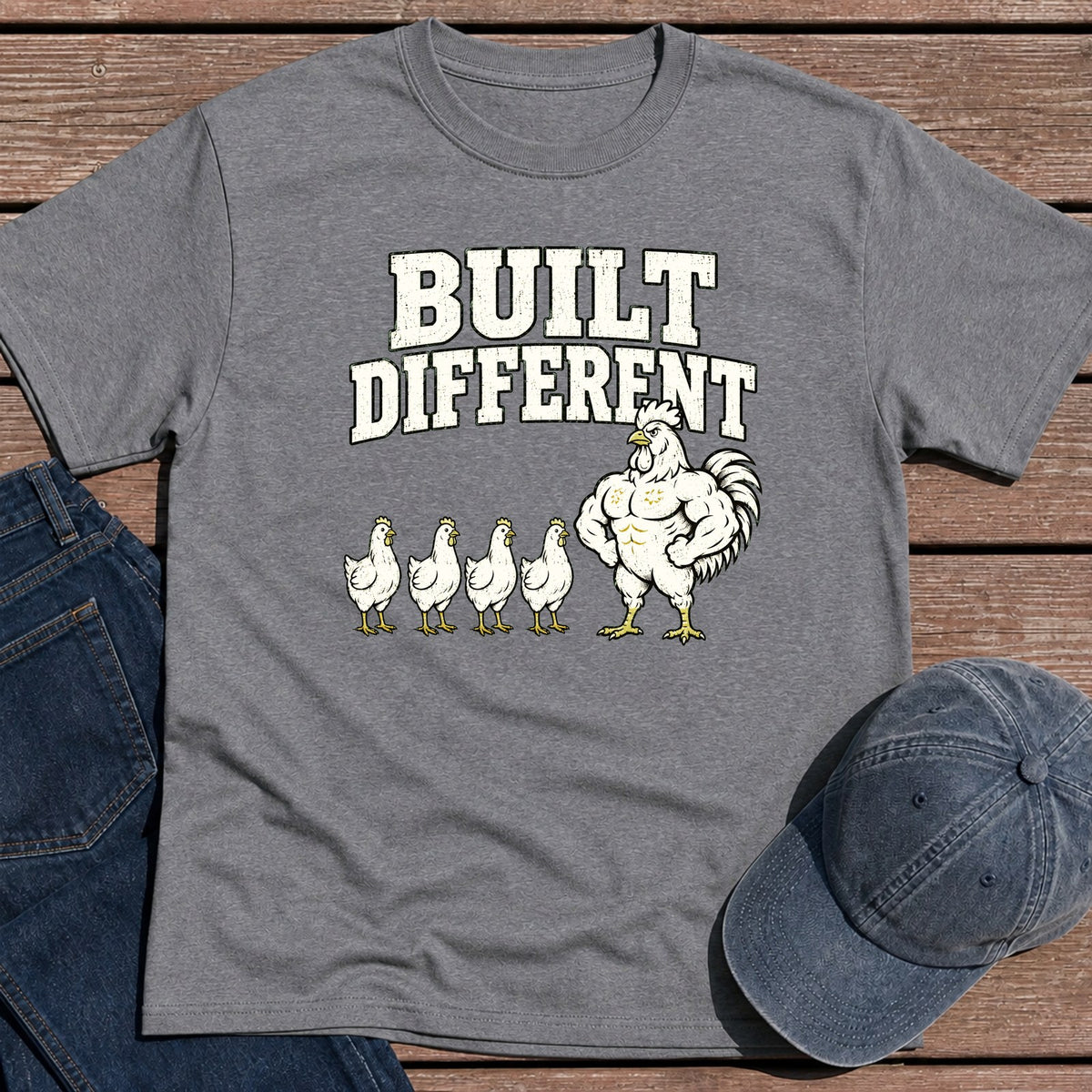 Rooster Built T-Shirt - Tweed