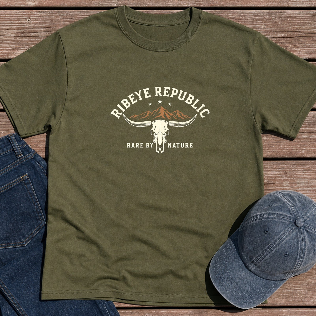 RR Logo T-Shirt - Military Green