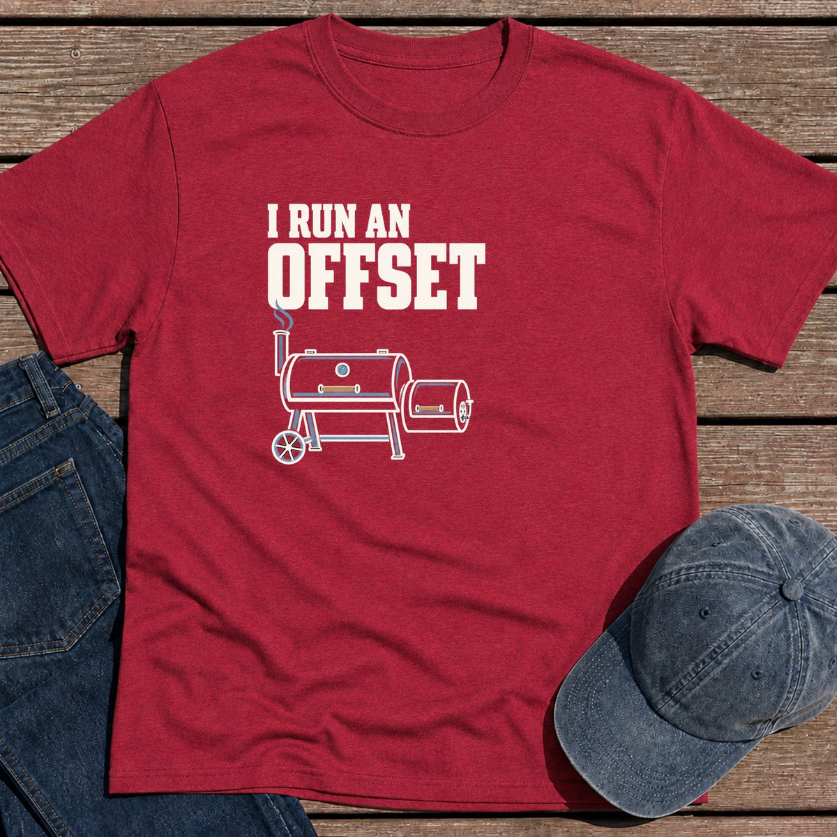 Run Offset T-Shirt - Antique Cherry Red