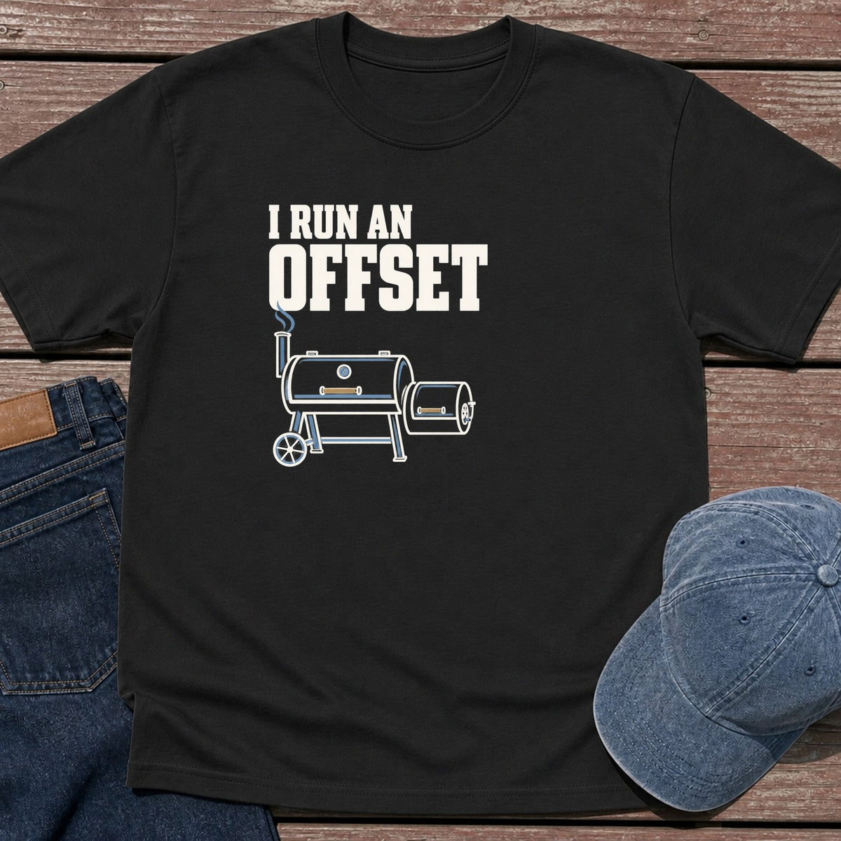 Run Offset T-Shirt - Black