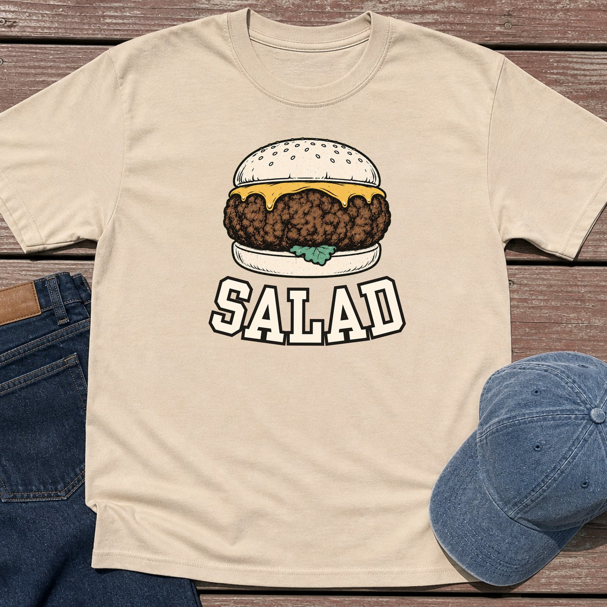 Salad Burger T-Shirt - Sand