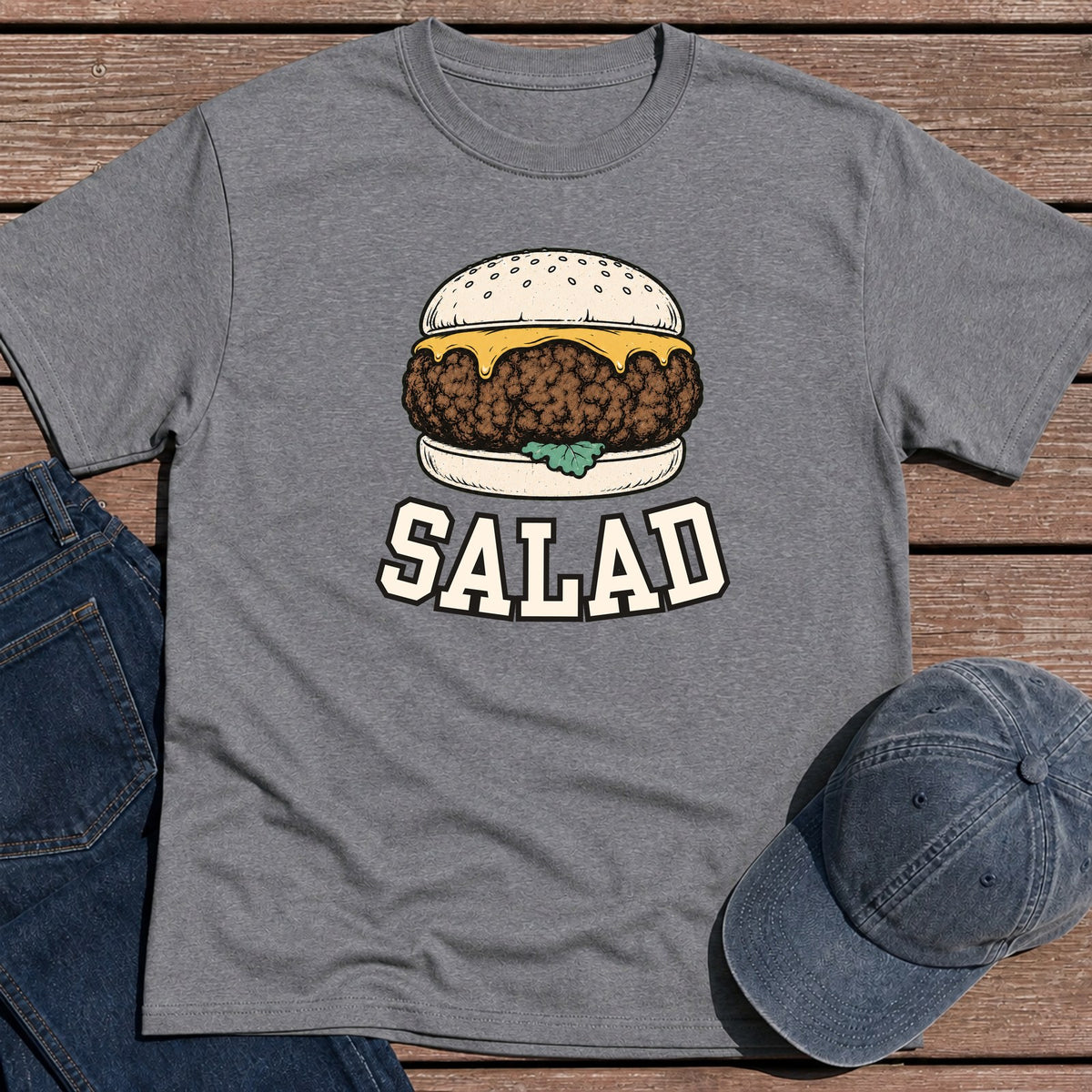 Salad Burger T-Shirt - Tweed