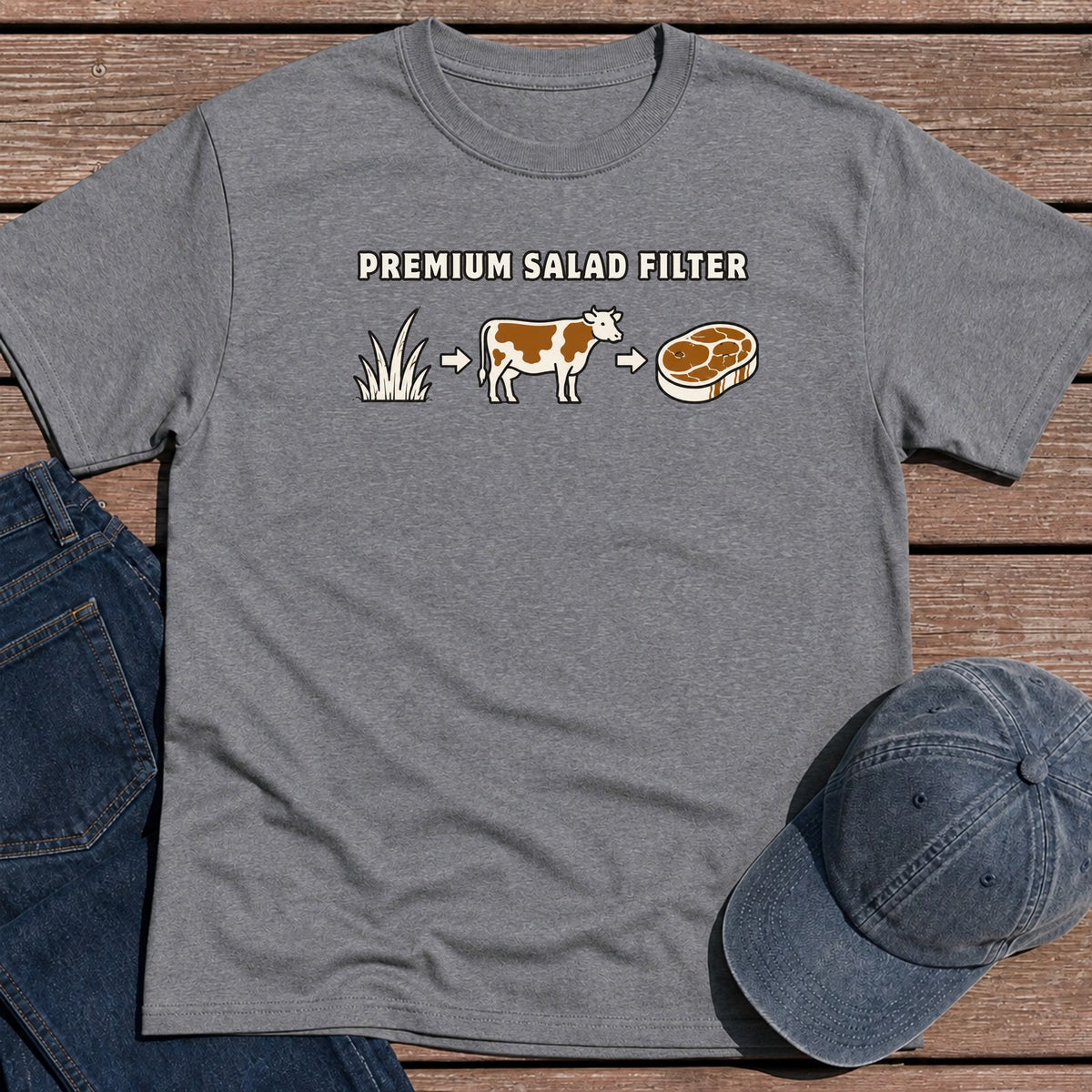 Salad Filter T-Shirt - Tweed
