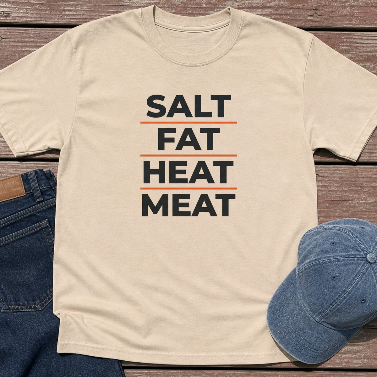 Salt Fat Heat T-Shirt - Sand