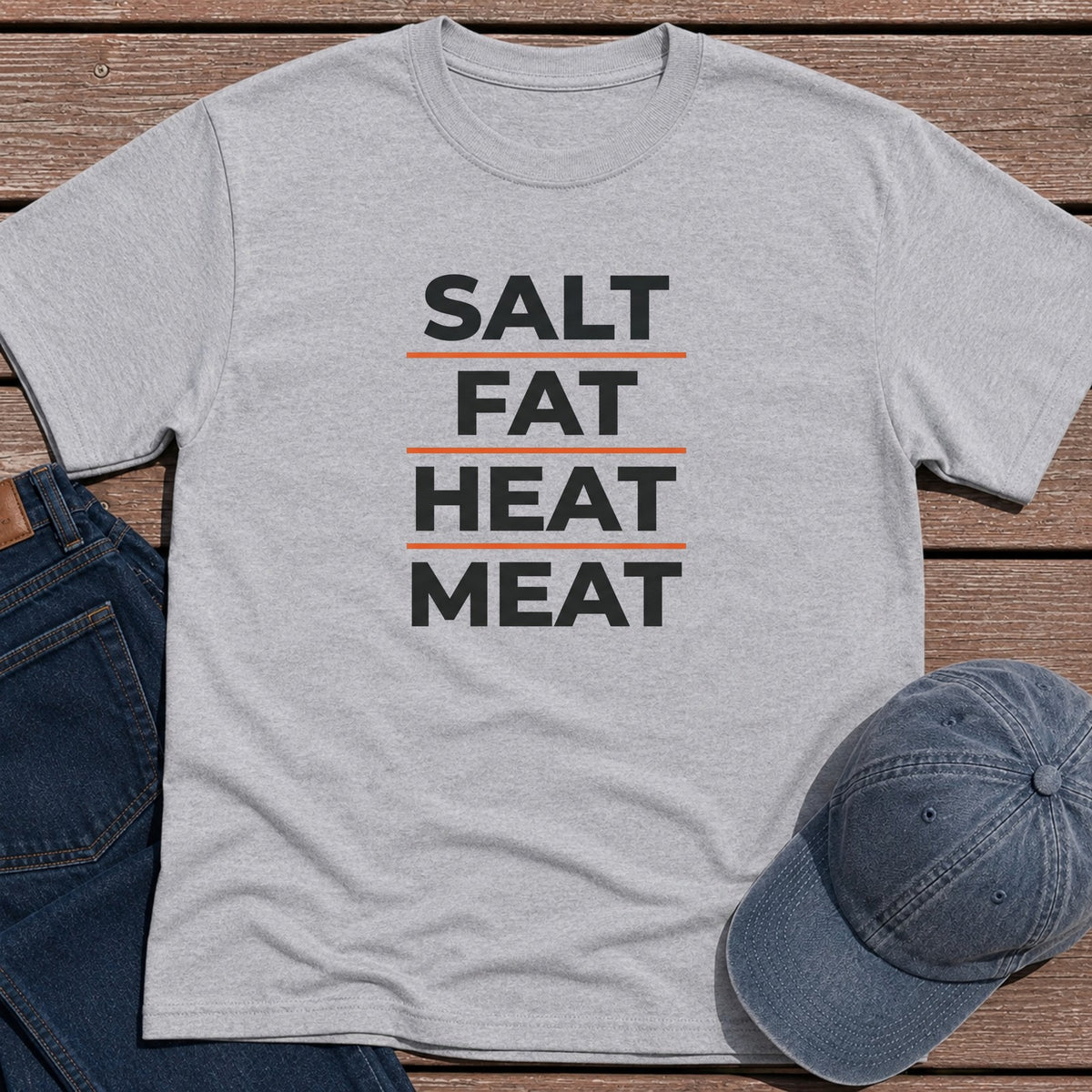 Salt Fat Heat T-Shirt - Sport Grey