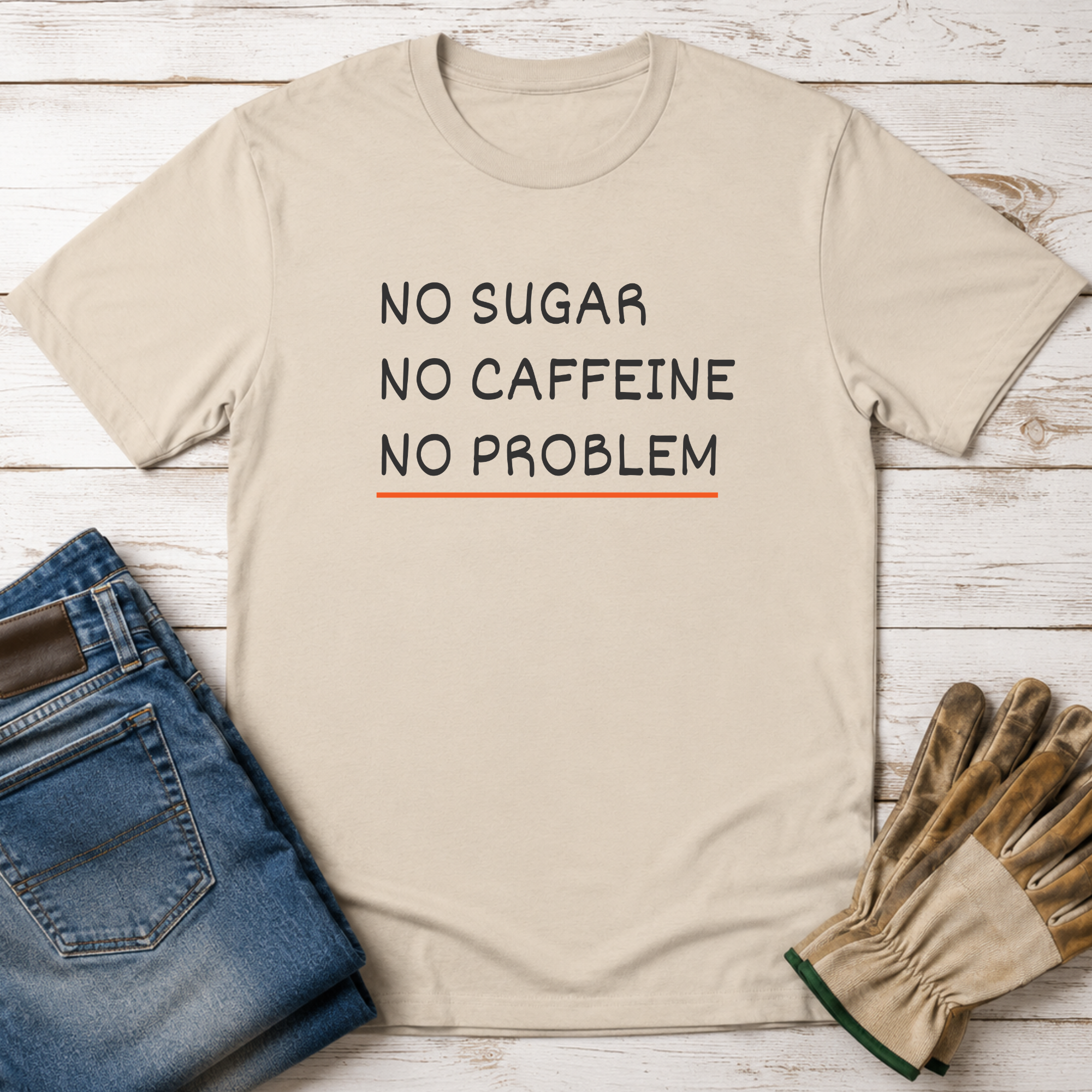 No Sugar No Caffeine No Problem T-Shirt