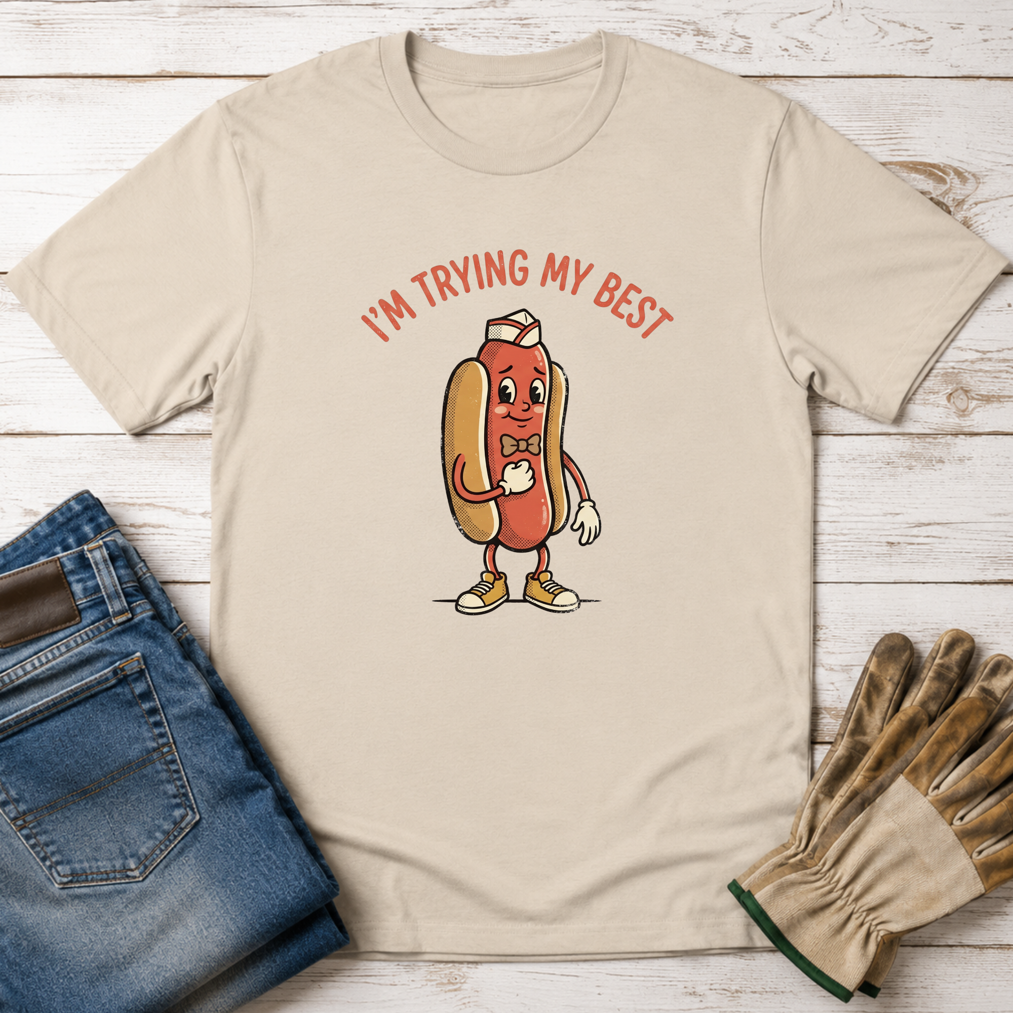 I'm Trying My Best Hotdog T-Shirt
