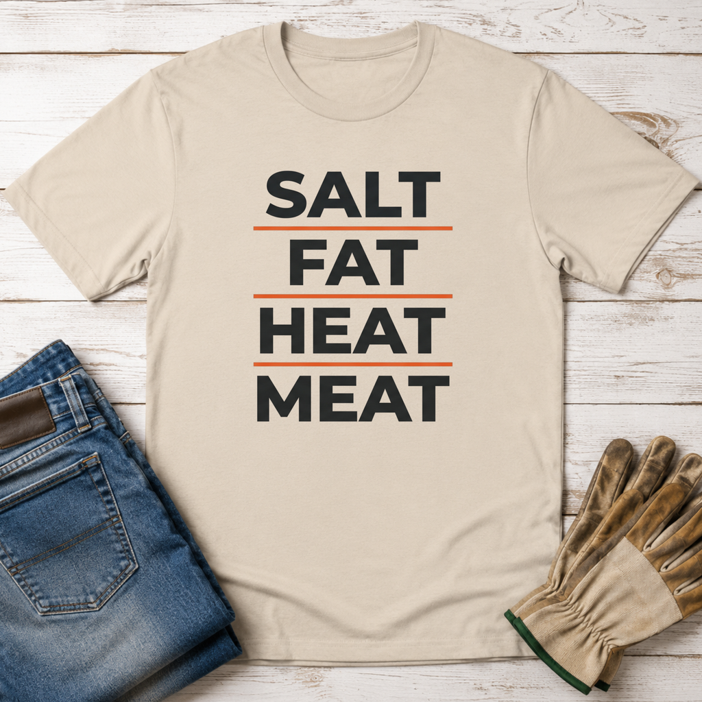 Salt Fat Heat Meat T-Shirt