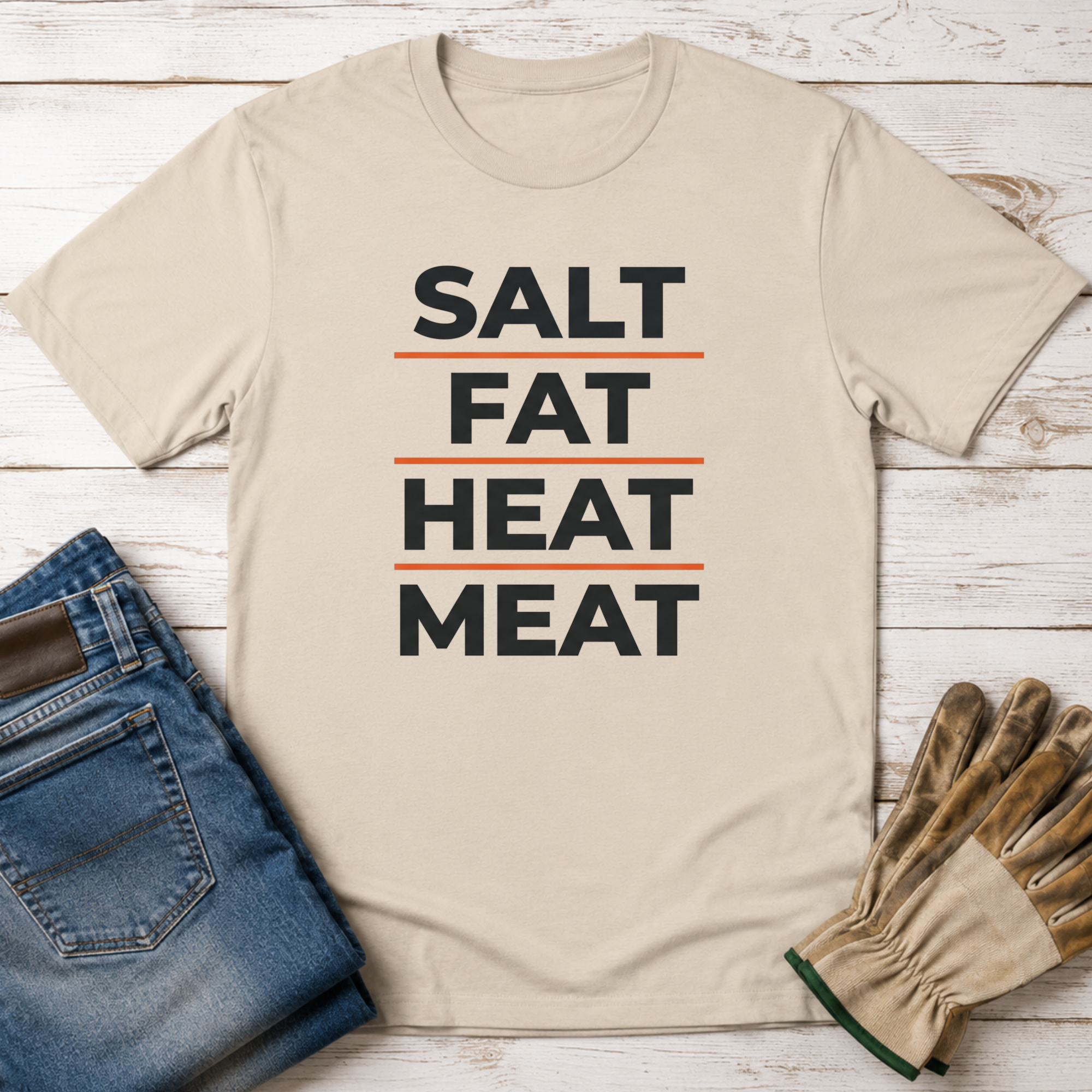 Salt Fat Heat Meat T-Shirt