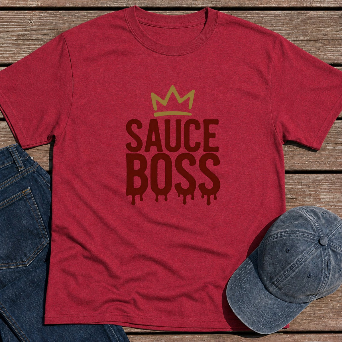 Sauce Boss T-Shirt - Antique Cherry Red