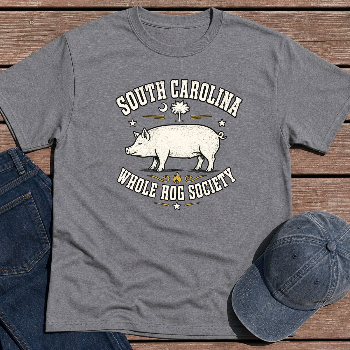 SC Whole Hog T-Shirt - Tweed