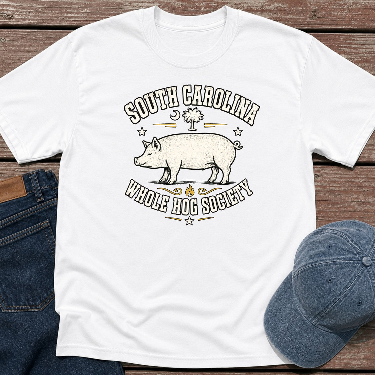 SC Whole Hog T-Shirt - White