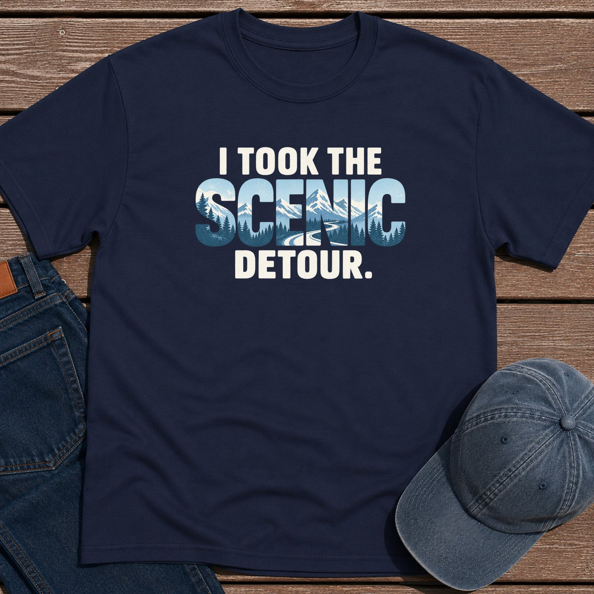 Scenic Detour T-Shirt - Navy