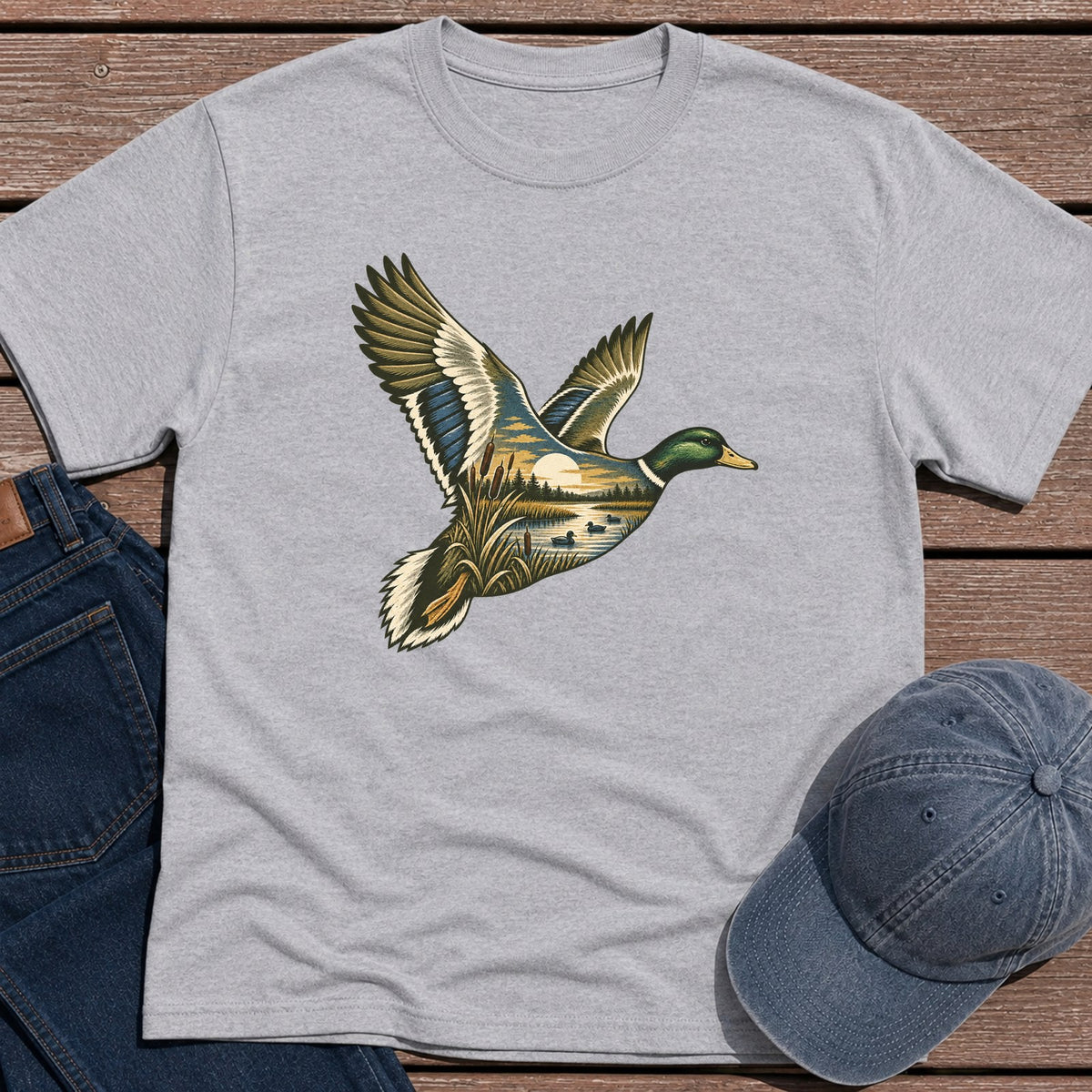 Scenic Mallard T-Shirt - Sport Grey