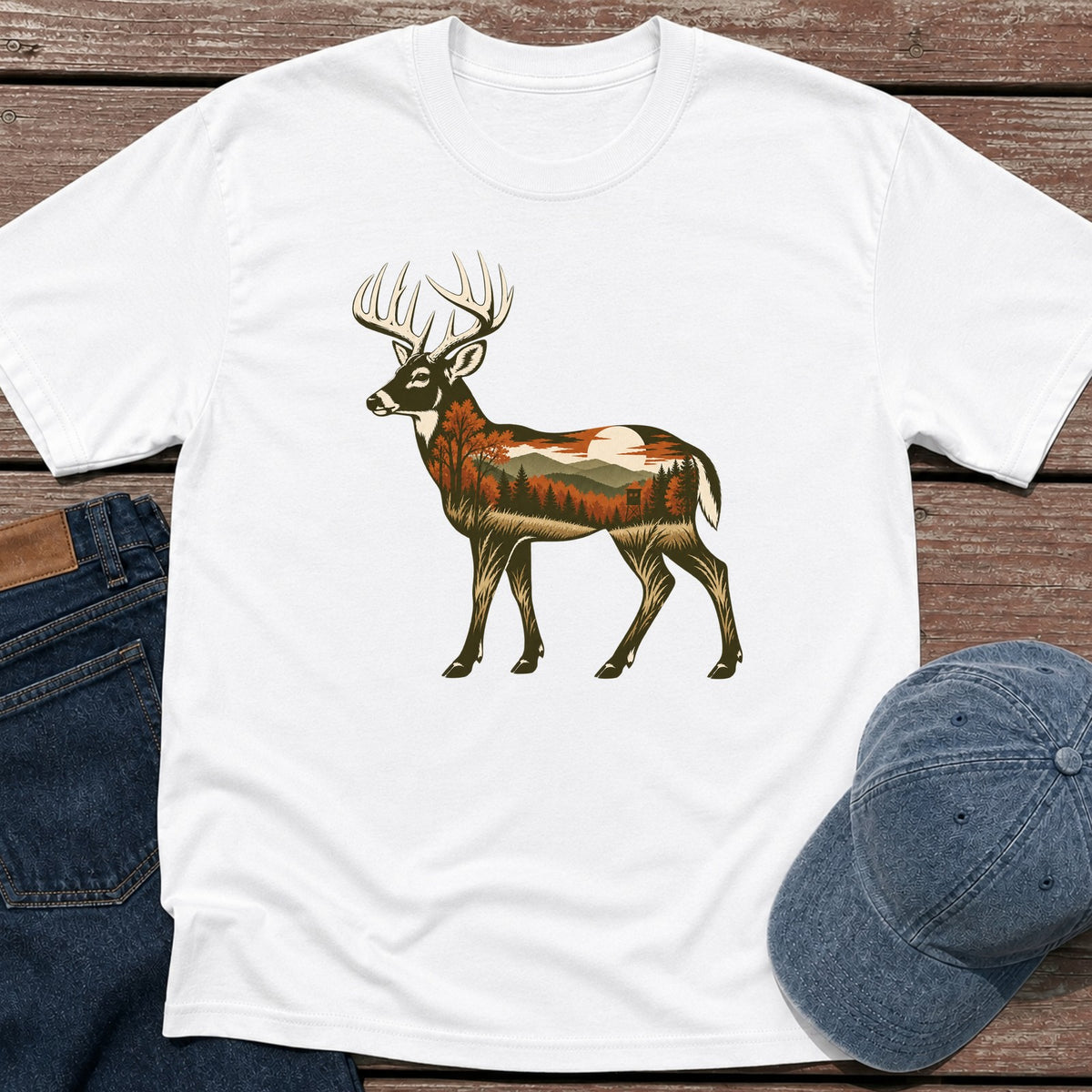 Scenic Whitetail T-Shirt - White