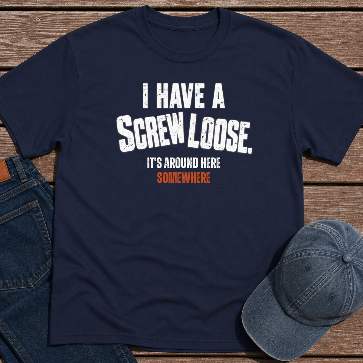 Screw Loose T-Shirt - Navy