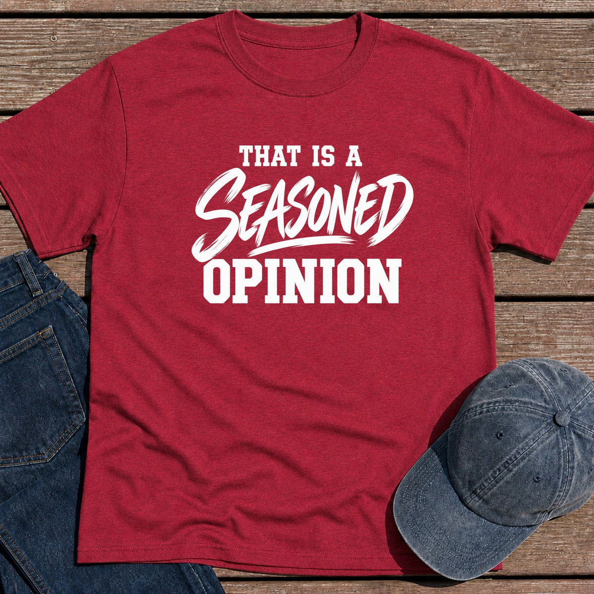 Seasoned Opinion T-Shirt - Antique Cherry Red