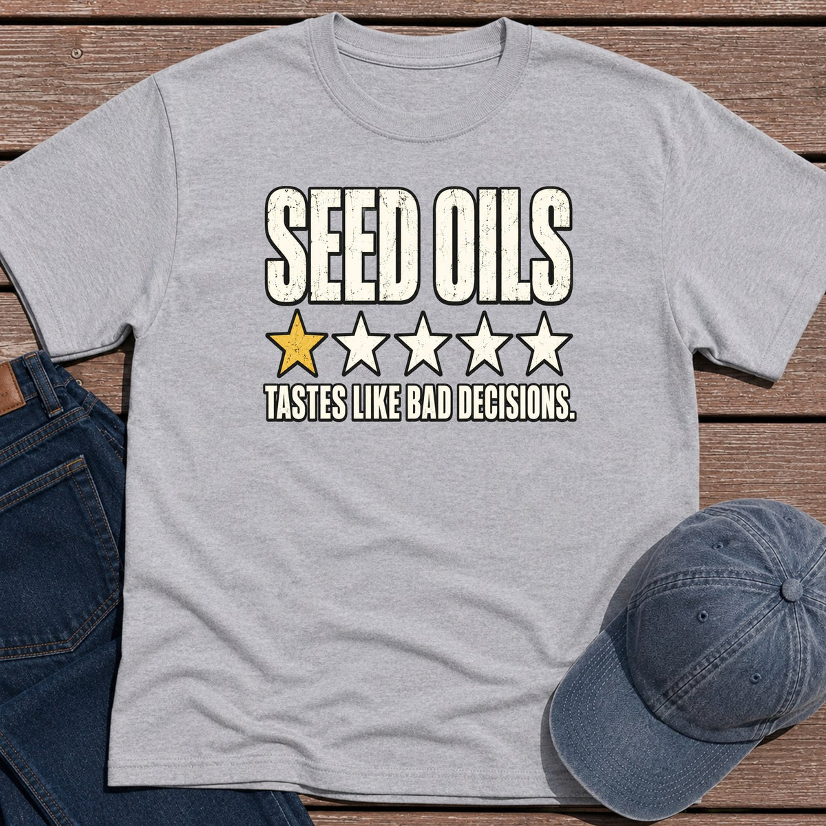 Seed Oils T-Shirt - Sport Grey