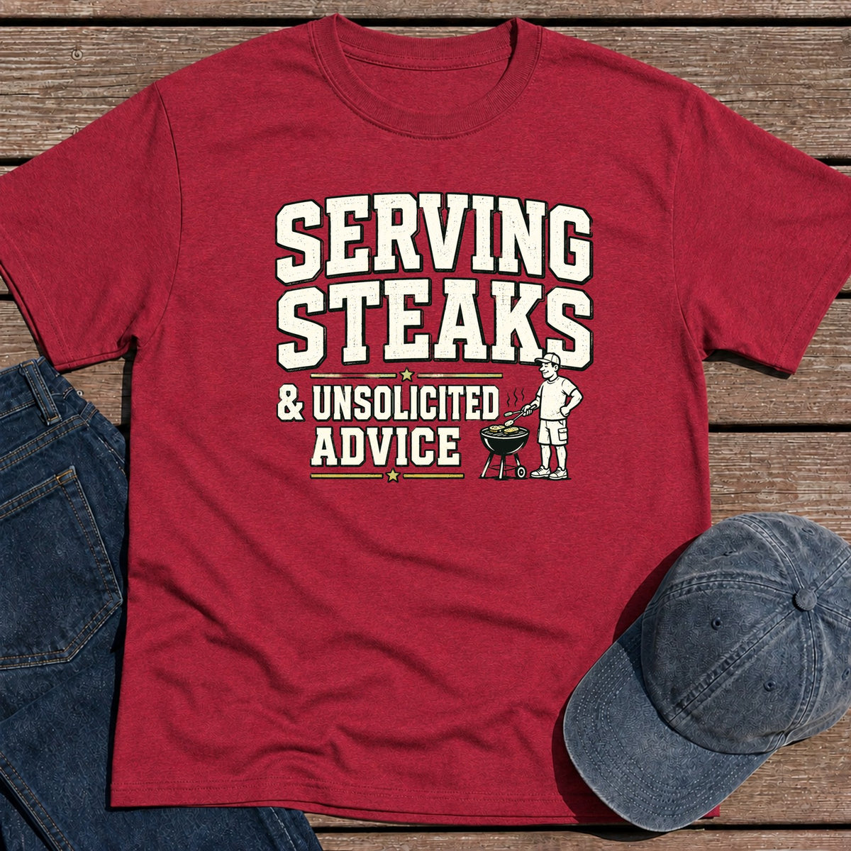 Serving Advice T-Shirt - Antique Cherry Red