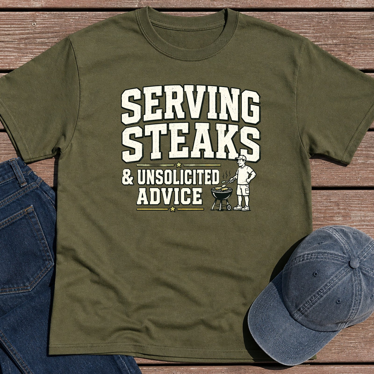 Serving Advice T-Shirt - Military Green