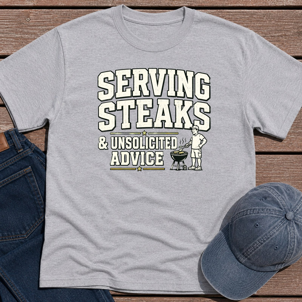 Serving Advice T-Shirt - Sport Grey
