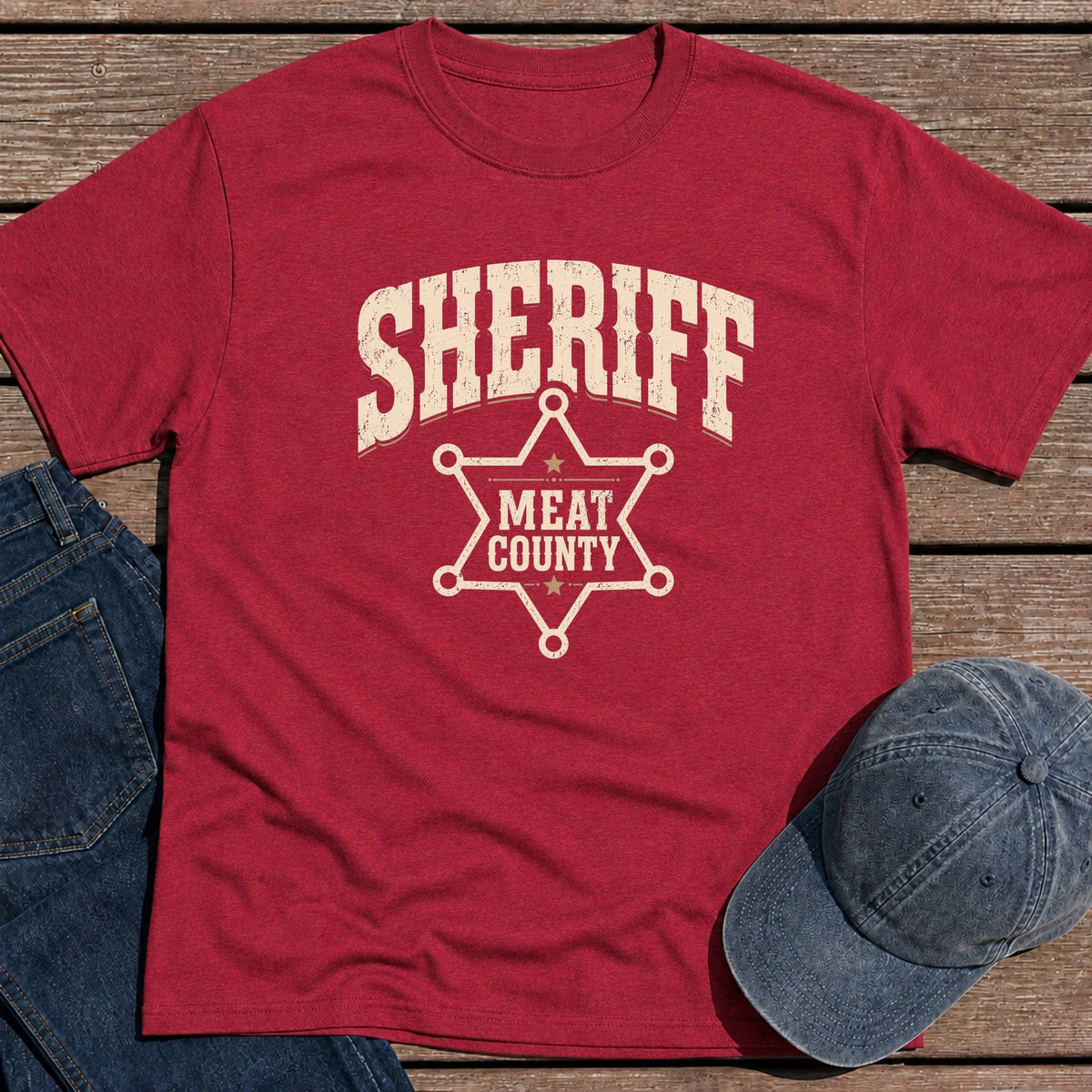 Sheriff T-Shirt - Antique Cherry Red