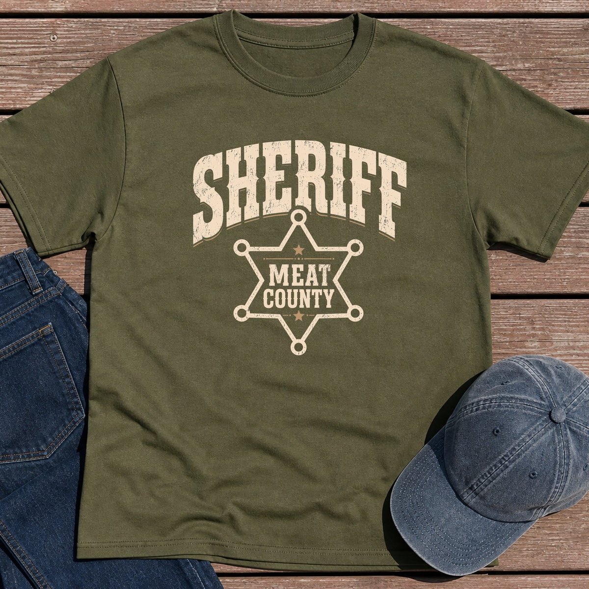 Sheriff T-Shirt - Military Green