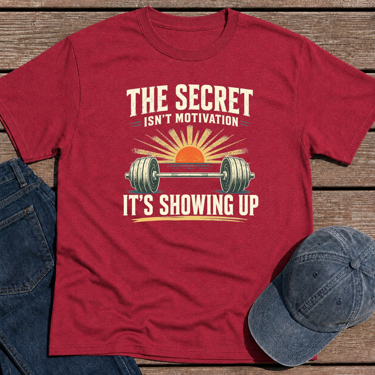 Showing Up T-Shirt - Antique Cherry Red