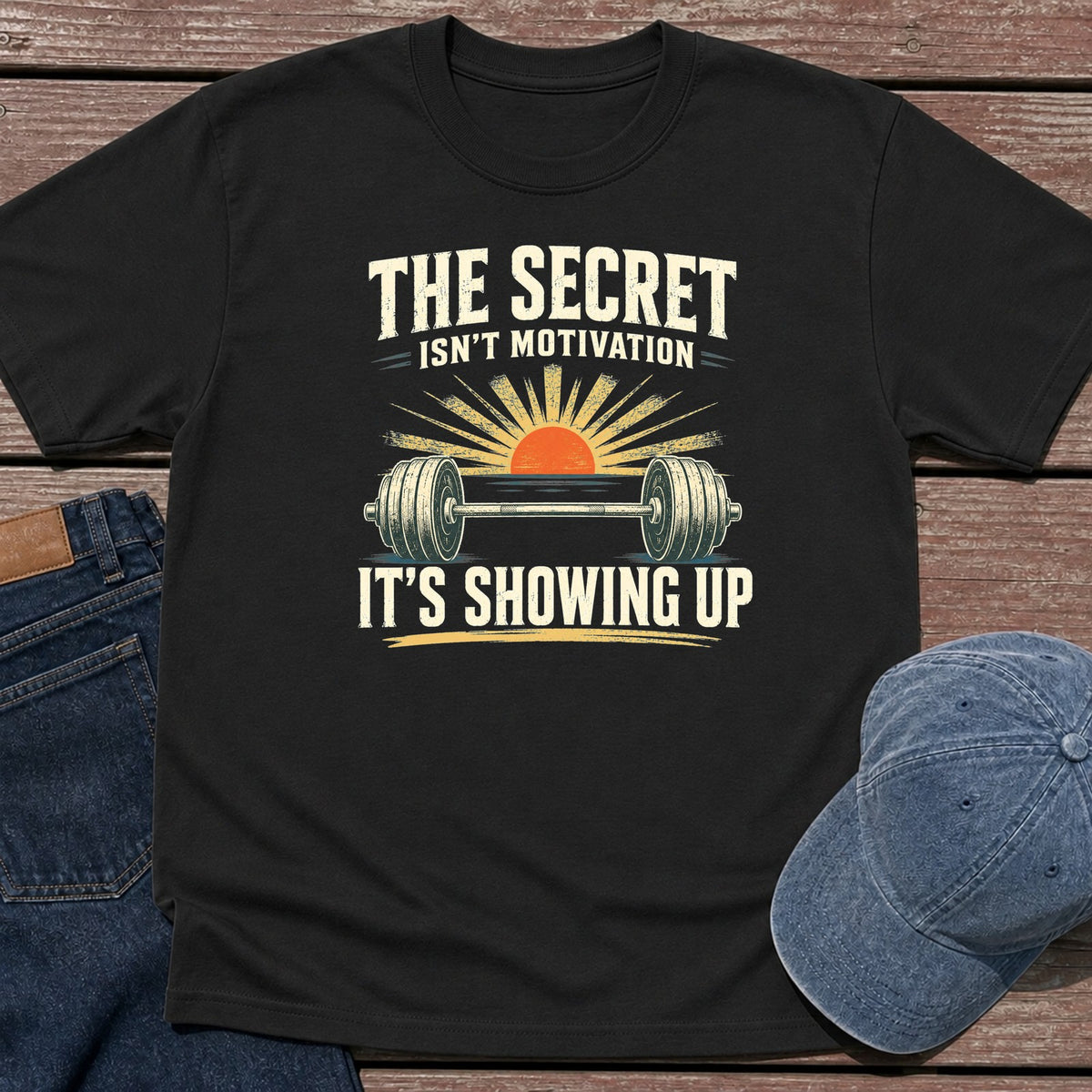 Showing Up T-Shirt - Black