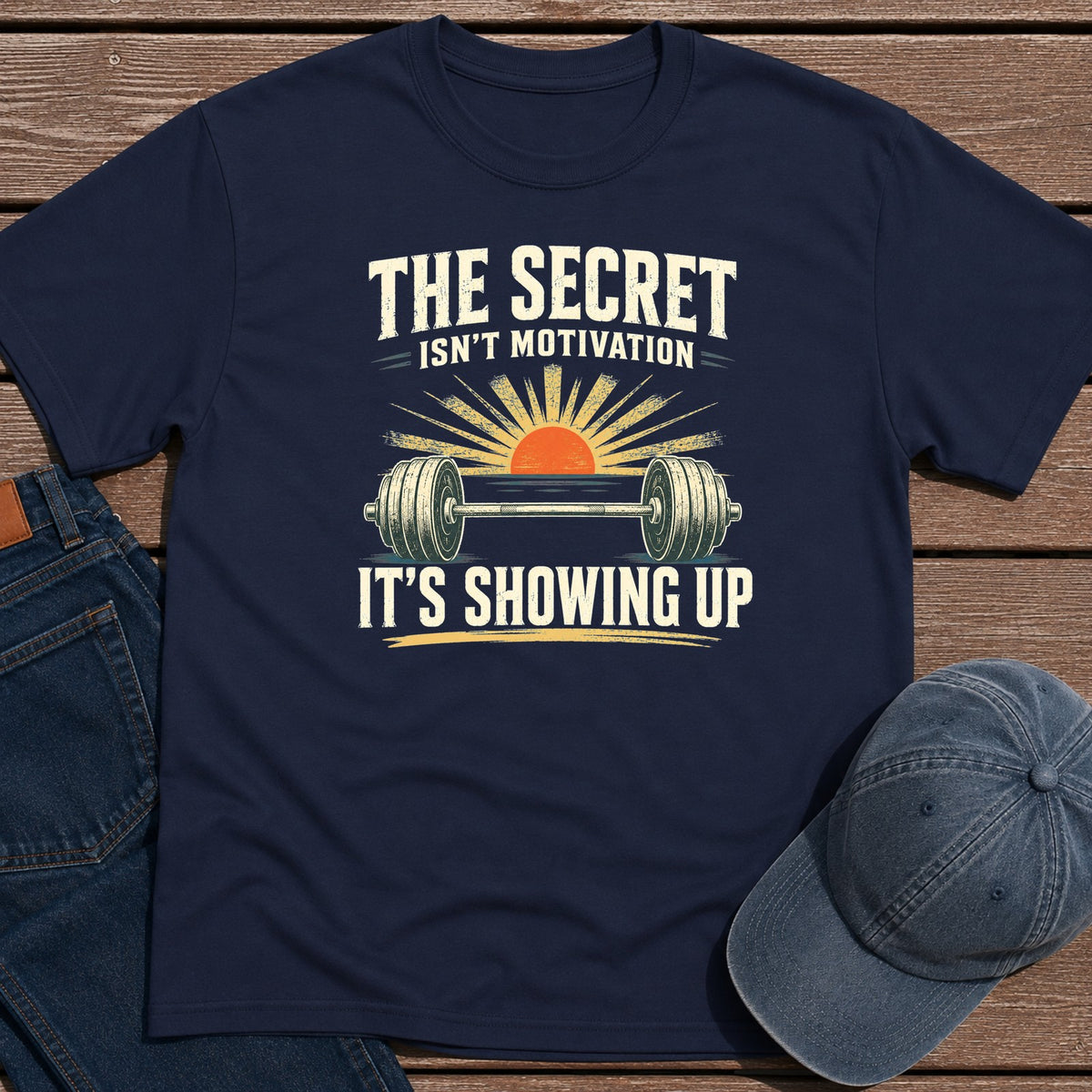 Showing Up T-Shirt - Navy
