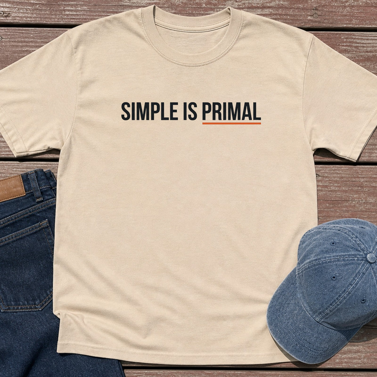 Simple is Primal T-Shirt - Sand