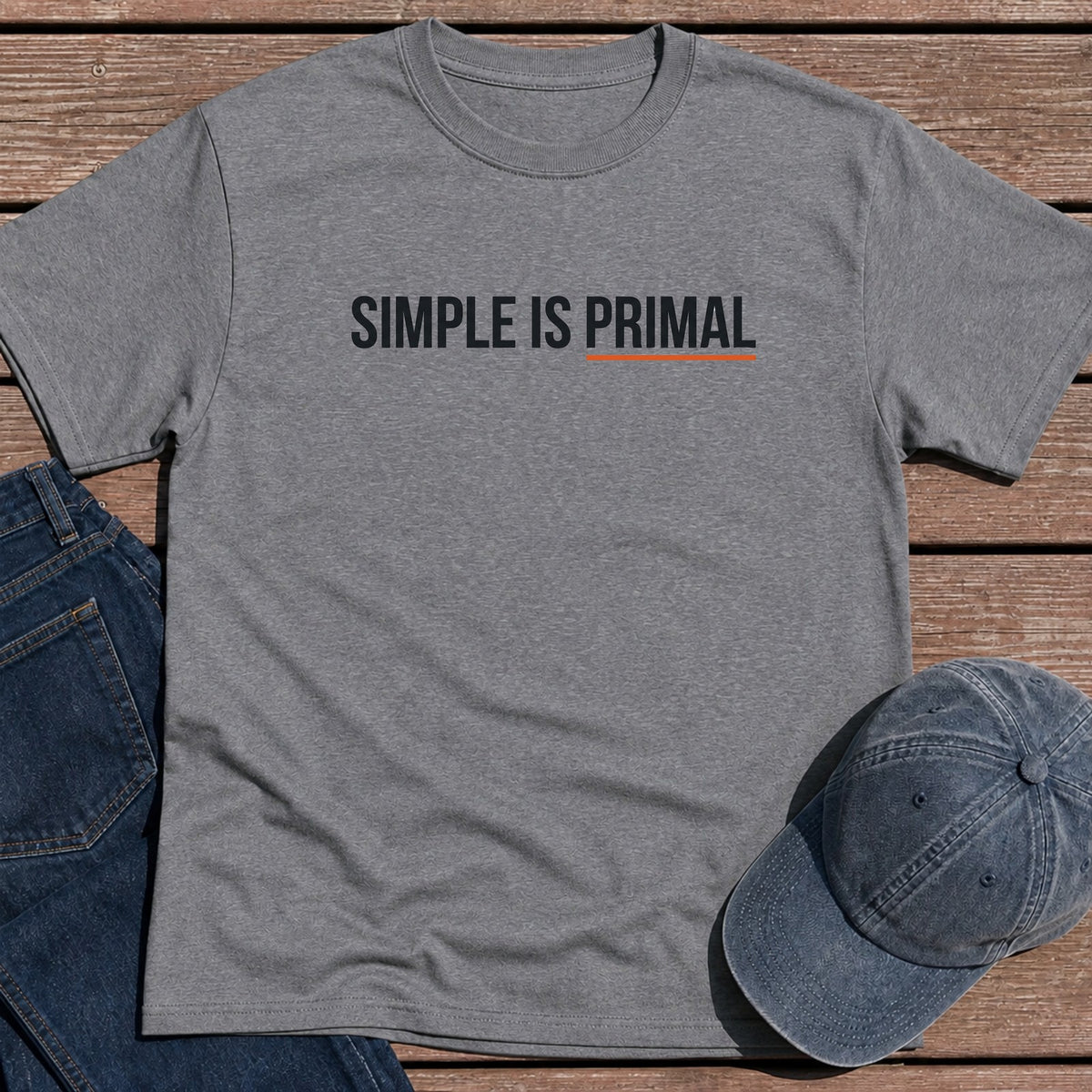 Simple is Primal T-Shirt - Tweed